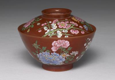 图片[5]-Yixing lidded bowl with flowers of the four seasons in painted enamels, Qing dynasty, Kangxi reign (1662-1722)-China Archive